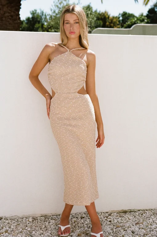 Dresses|SABO Backless Amada Dress-Tan
