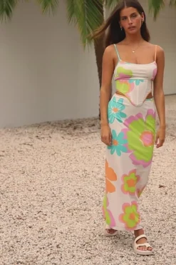 Sets|SABO Bretta Midi Skirt-Bubblegum