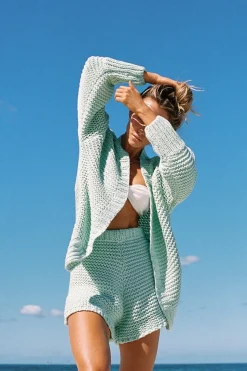 Sets|SABO Chunky Panama Shorts-Mint