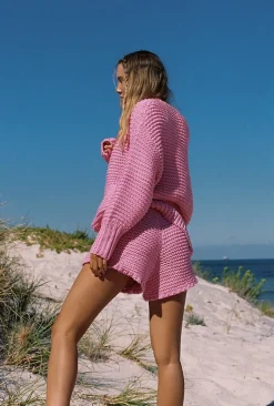 Sets|SABO Chunky Panama Shorts-Pink