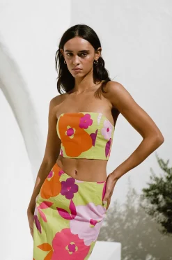 Sets|SABO Drea Top-Lime Floral