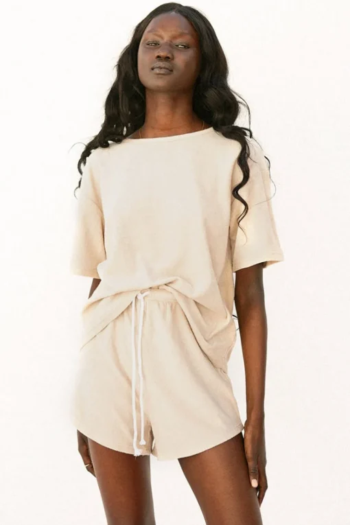 Sets|SABO Kairo Towelling Top-Tan