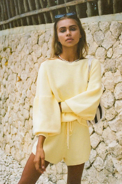 Sets|SABO Lemondrop Knit Shorts