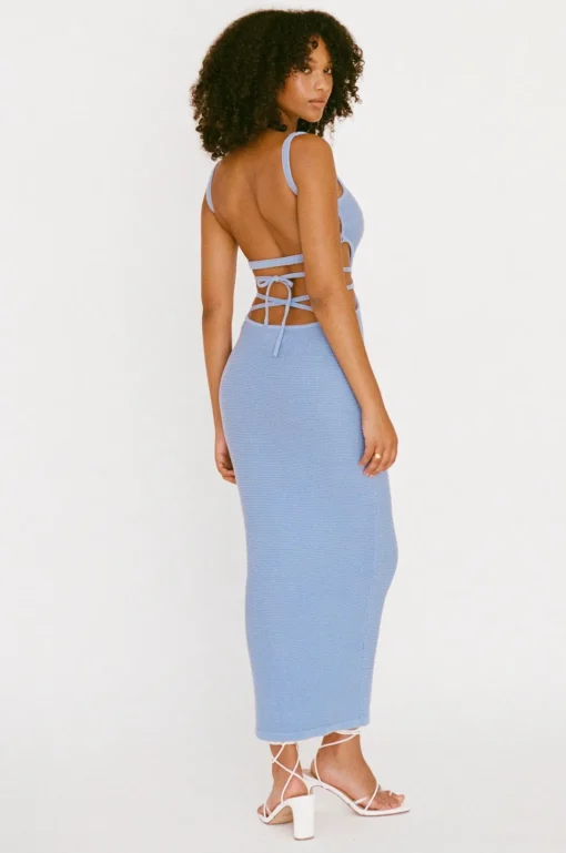 Dresses|SABO London Knit Dress-Azure