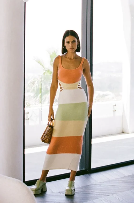 Back In|SABO London Knit Dress-Earth
