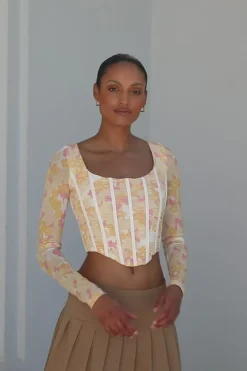 Tops|SABO Majella Corset Top-Smudge Ditsy