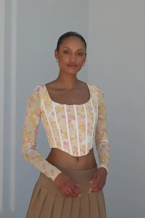 Tops|SABO Majella Corset Top-Smudge Ditsy