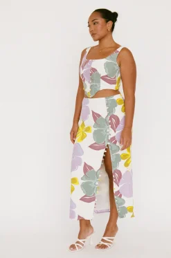 Sets|SABO Oralia Skirt-Royal Floral
