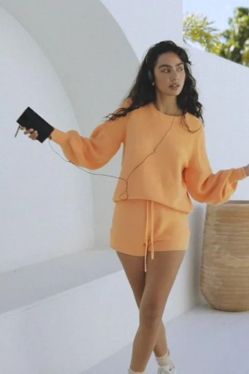 Sets|SABO Peach Knit Top