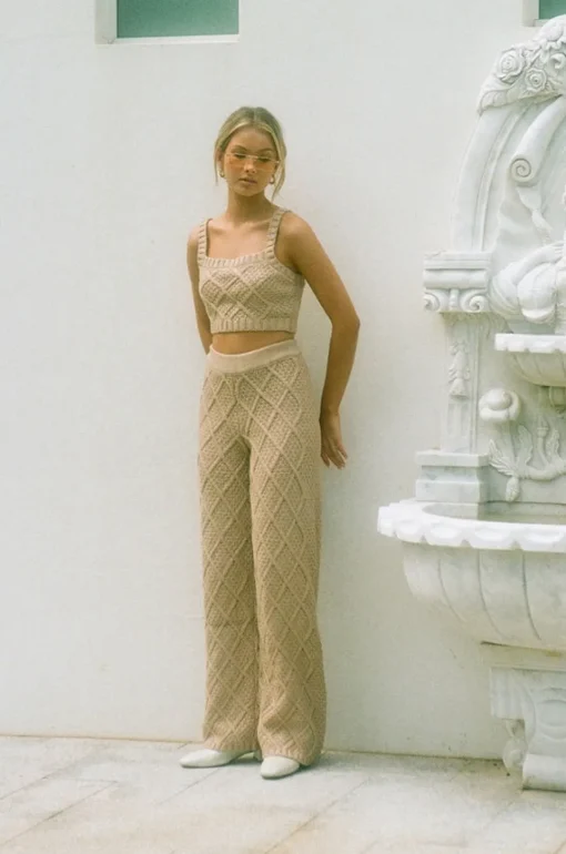 Sets|SABO Venti Knit Top-Tan