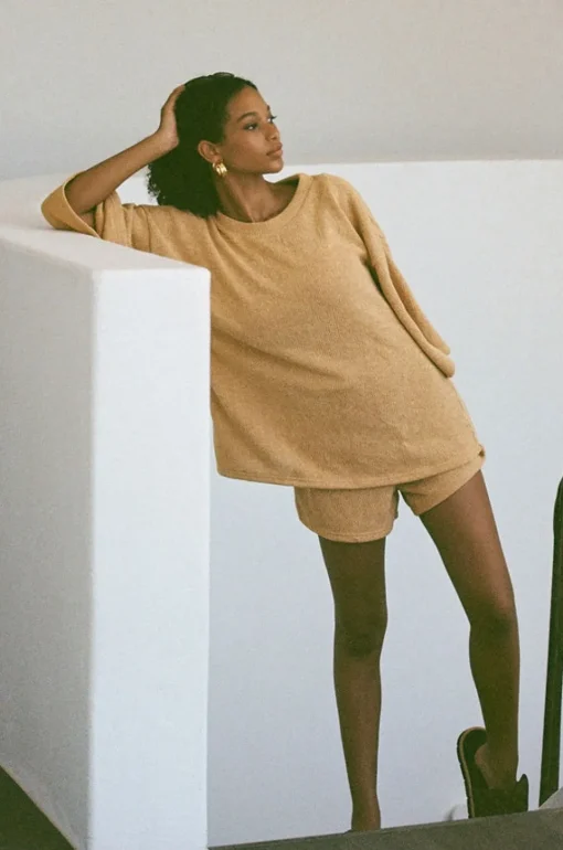 Sets|SABO Wanderer Shorts-Mustard Knit