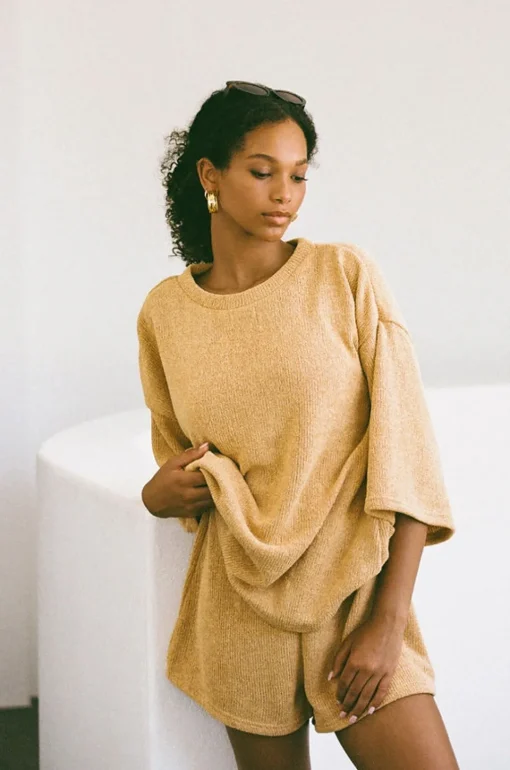 Sets|SABO Wanderer Tee-Mustard Knit