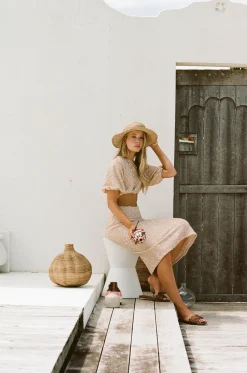 Sets|SABO West Midi Skirt-Tan